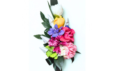 国家検定一級デザイナーのプリザーブドフラワー仏花1基 L