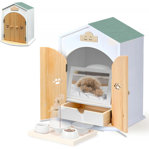 ペット用仏壇 AngelHouse天使のおうち型仏壇　オパールグリーン