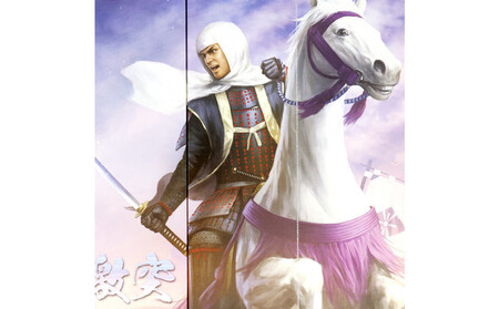 オリジナル【戦国武将6曲ミニ屏風】龍虎激突-上杉・武田-/名古屋刀剣博物館