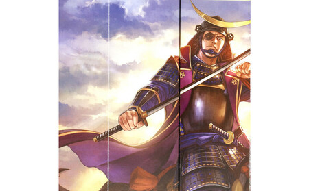 オリジナル【戦国武将6曲ミニ屏風】奥州王-伊達政宗-/名古屋刀剣博物館