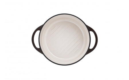 オーブンポットラウンド 22cm 浅型　シェフモデル　【パールブラウン】