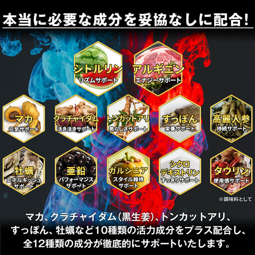 ハルクファクター シトルリン + アルギニン 66000mg サプリ 亜鉛 マカ 厳選12種 240粒 国産