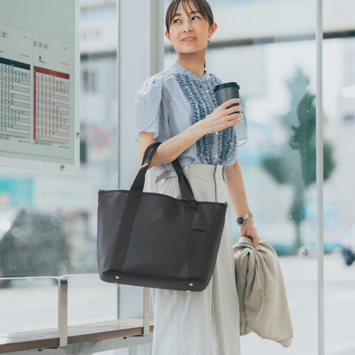 【母の日】Y-STYLE 魔法の収納トートバッグ Mサイズ【ブラウン】