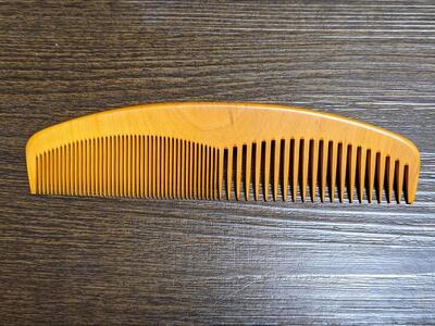 つげ櫛の櫛留商店　本つげ材振分櫛（袋付）