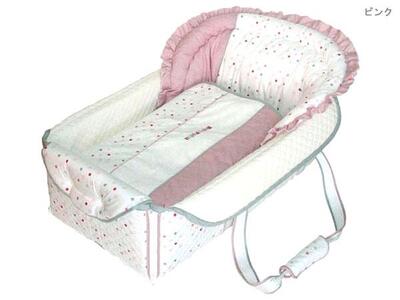 授乳クッション付き バッグdeクーファン ベビーポルカ ピンク