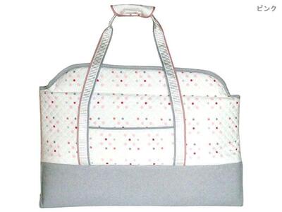 授乳クッション付き バッグdeクーファン ベビーポルカ ピンク
