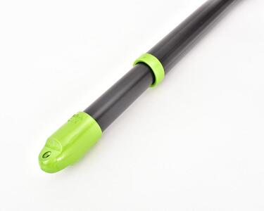 伸縮物干し竿 キャップ色【アースグリーン】(長さ 1.5mから2.6m まで伸びる )ブラック