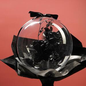 フラワーバルーン「漆黒薔薇」