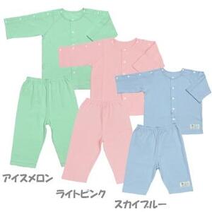 【日本製】点滴対応　両肩スナップ・パジャマ（グリーン）