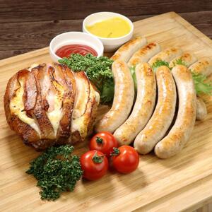 【重量１Kg】ロティーオルロフとミートガイオリジナルガーリックソーセージ＆プレーンソーセージ