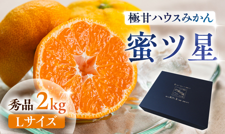 ≪先行予約≫ 濃厚ハウスみかん『蜜ツ星』秀品2kg(Lサイズ18玉)みかん