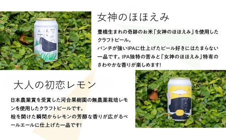 豊橋が育てたクラフトビール２種６本セット（女神のほほえみ・大人の初恋レモン）