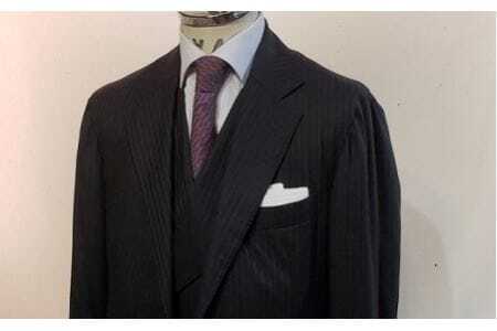 「とよはしの匠」が創るフルオーダーシングルスリーピーススーツ（仮縫付フルハンドビスポーク）