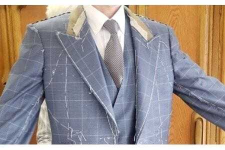 「とよはしの匠」が創るフルオーダーシングルスリーピーススーツ（仮縫付フルハンドビスポーク）