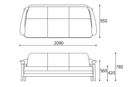欧州の美意識を、日本の住まいへ。『BRIDGE』コレクションの3Pソファ 「ハンス・S・ヤコブセン」デザイン