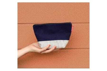 刺し子生地の『ミニトートバッグ・ポーチ・コインケースのセット』