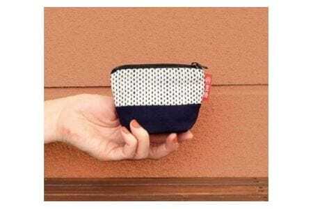 刺し子生地の『ミニトートバッグ・ポーチ・コインケースのセット』