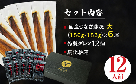 ふっくら肉厚!『国産うなぎ』蒲焼 大 6尾 うなぎ