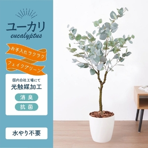 フェイクグリーン ユーカリ 120cm 光触媒加工 鉢付き インテリア 抗菌 消臭 愛知県 豊橋市 送料無料 52000円