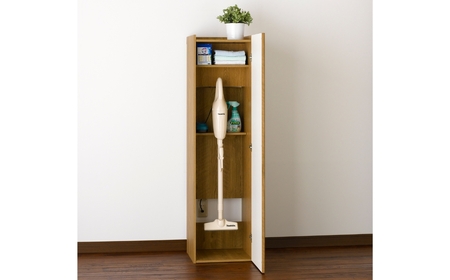朝日木材 掃除機収納ロッカー  ナチュラル ≪LFM-1440ST-NA≫  家具 シンプル 掃除機 クリーナー 掃除機収納 収納 棚 ストッカー クリーナーストレージ リビング 居間 ナチュラル カントリー カフェ おしゃれ お洒落 愛知県 豊橋市