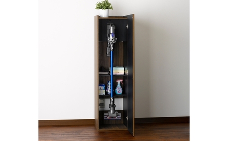 朝日木材 掃除機収納ロッカー  ブラウン ≪LFM-1440ST-DB≫  家具 シンプル 掃除機 クリーナー 掃除機収納 収納 棚 ストッカー クリーナーストレージ リビング 居間 ナチュラル カントリー カフェ おしゃれ お洒落 愛知県 豊橋市