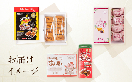 豊橋の美味しい和菓子詰合せ　ご当地 和菓子セット あん巻 詰め合わせ お取り寄せ スイーツ 和菓子 お菓子 銘菓セット あん巻き ガレット チョコ クリーム いちじく つぶあん 粒あん ギフト プレゼント 贈答 手土産 おいしい 豊橋