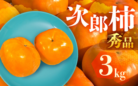 ≪2026年産 先行予約≫ 数量限定 愛知県豊橋産 次郎柿 秀品 3kg 柿 甘柿