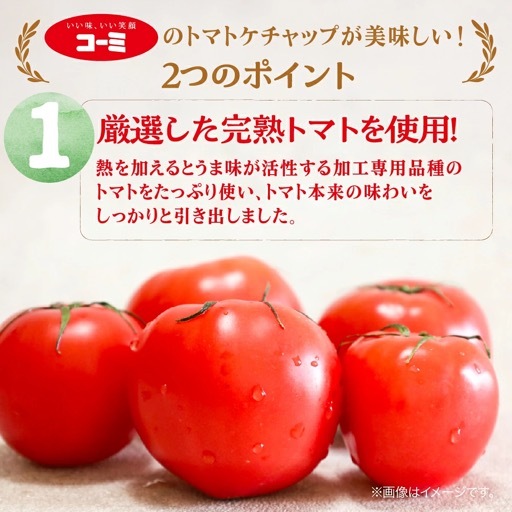 コーミ 贅沢リコピン食塩無添加ケチャップ 3本セット (1本 あたり285g)