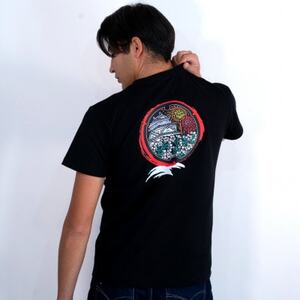 岡崎市 マンホールTシャツ 黒 Sサイズ【1473522】