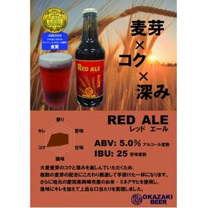 【岡崎ビール】ジンジャーIPA,レッドエール、岡崎八丁味噌ポーター　3種6本セット【配送不可地域：離島】【1478641】