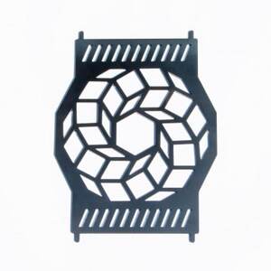 oka-d-artの黒皮鉄板 フラット バーナー五徳鉄板 ドデカゴン アウトドアやソロキャンプに【1512361】