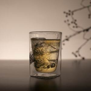 【RayES/レイエス】ダブルウォールグラス　RDS-002　300ml　墨絵・龍【1530726】