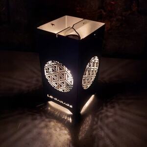 LEDランプシェード　組亀甲文様丸型【1589810】