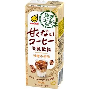国産大豆使用 豆乳飲料 甘くないコーヒー 200ml×24本 1ケース【1615669】