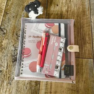 表紙がポーチになったカラードバインダーL　推し活に最高【SPEECHBALLOON】MOMOピンク【1615754】