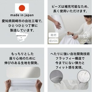 【ハナロロ】バルーンソファ 2P ニットカバーセット(アッシュグレー)【1645246】