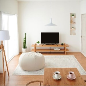 【ハナロロ】 ビーズクッション メガオニオン360リットル ニットカバー付(ベージュ)【1215118】