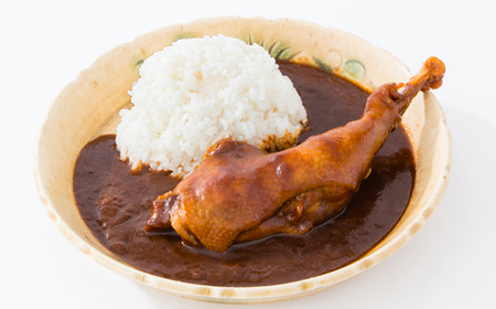 【六ツ美のあの肉カレー＆萬歳】国産おやどり骨付きモモ1本入りカレー＆復古米/大正浪漫セット(MIX)【1315507】
