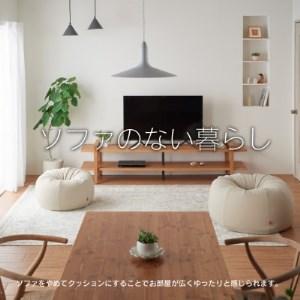 ハナロロのビーズクッション おっきいオニオン170リットル ニットカバー付(ブラージュブラウン)【1305736】