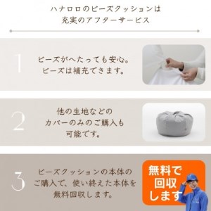 ハナロロのビーズクッション グアテマラデニムオニオン 170L カバーセット(デニムブルー)【1352385】