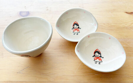 【瀬戸焼】子供用食器5点セット（女の子）【窯元SOUSEN】[BBCQ009]子ども食器 離乳