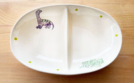 【瀬戸焼】子供用食器5点セット（恐竜）【窯元SOUSEN】[BBCQ007]子ども食器 ギフト