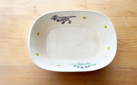 【瀬戸焼】子供用食器5点セット（恐竜）【窯元SOUSEN】[BBCQ007]子ども食器 ギフト