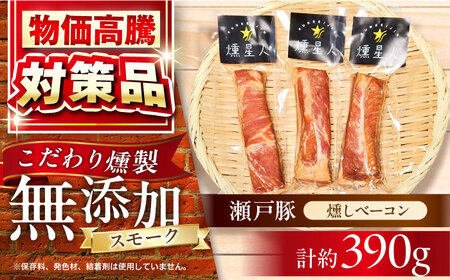 燻しベーコン 3袋 / 燻製 豚肉 スモーク おつまみ / 瀬戸市 / 天佑 [BBBZ008]
