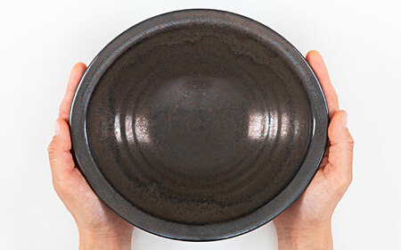 【瀬戸焼】Kari 黒金 Lサイズ 1枚 / 瀬戸市 / 【SUIYO】[BBAF020]カレー皿 ギフト