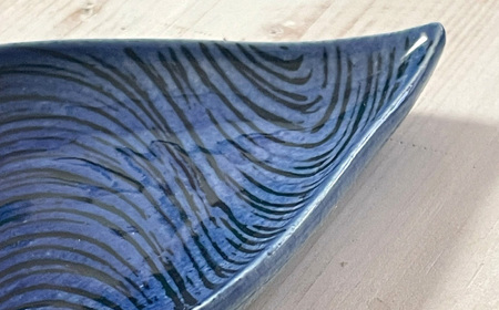 【瀬戸焼】 瑠璃釉 しずくの小皿【クラフト工房Ｌａｚｕｌｉ】 / 食器 お皿 電子レンジ対応 キッチン用品 [BBAL002]