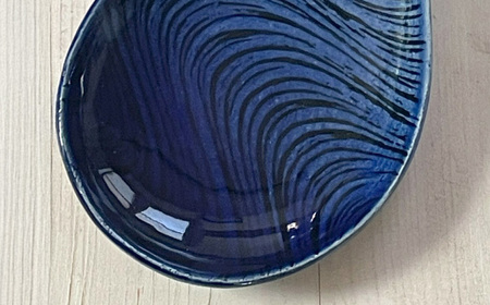 【瀬戸焼】 瑠璃釉 しずくの小皿【クラフト工房Ｌａｚｕｌｉ】 / 食器 お皿 電子レンジ対応 キッチン用品 [BBAL002]