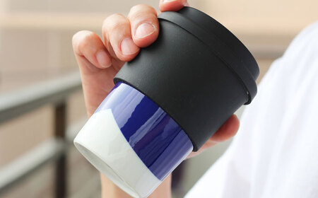 【瀬戸焼】 Lid-cup　モダンシリーズ　山 【双寿園】/カップ コップ 食器 /瀬戸市[BBBI018]