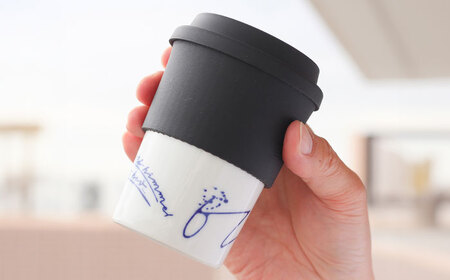 【瀬戸焼】 Lid-cup　モダンシリーズ　青（青い空と海に生きる） 【双寿園】/カップ コップ 食器 /瀬戸市[BBBI020]