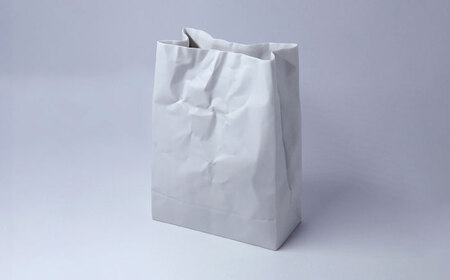 【瀬戸焼】クリンクルスーパーバッグ#2 花器 【セラミック・ジャパン】花瓶 花瓶 [BBBC014]